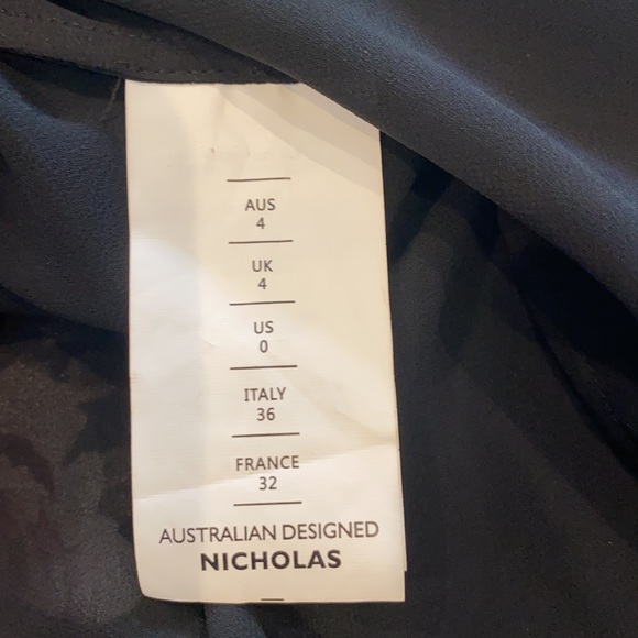 Nicholas black  silk georgette floral wrap dress - Picture 9 of 10